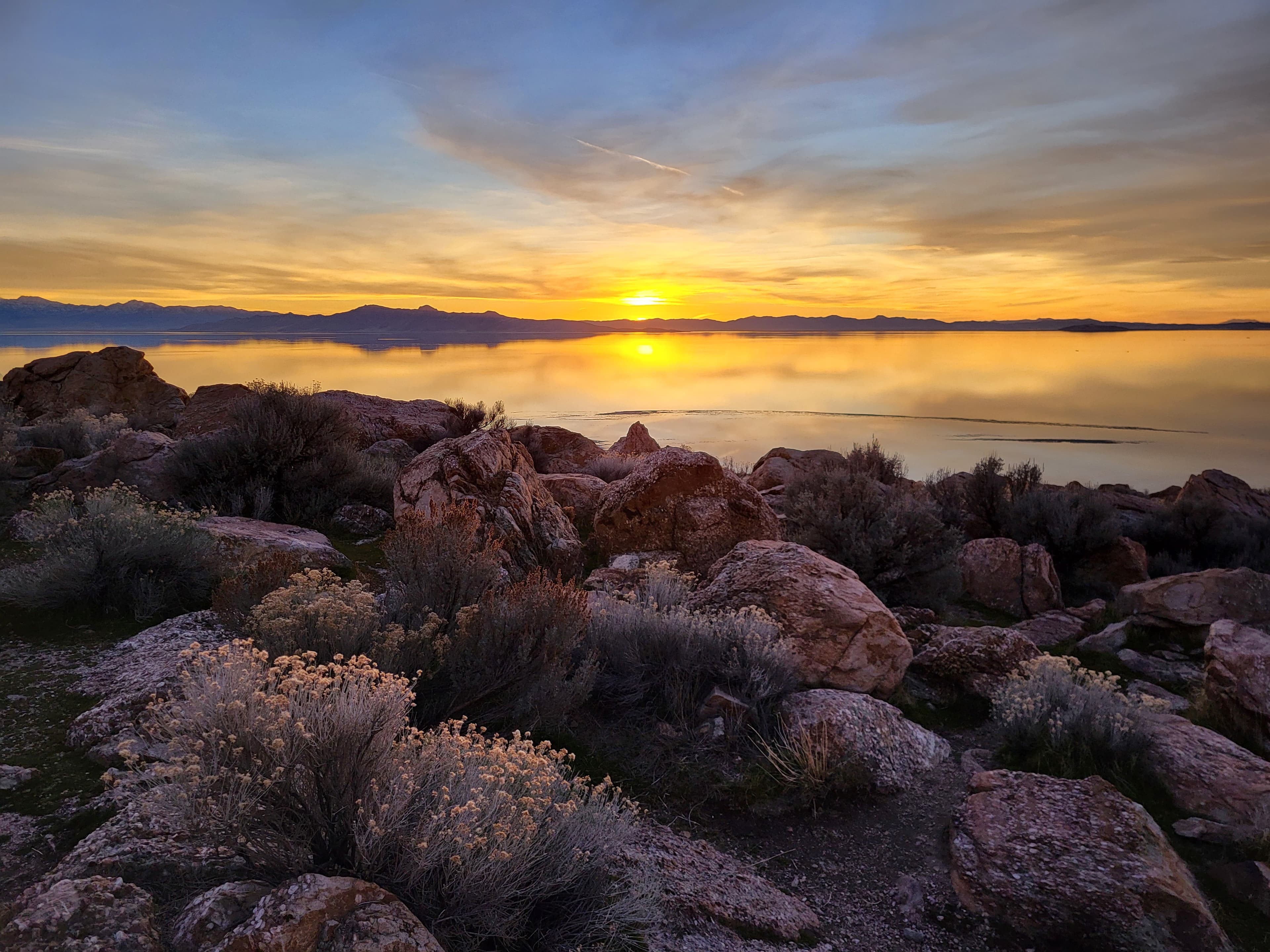 One of the many spectacular sunsets from Antelope Island