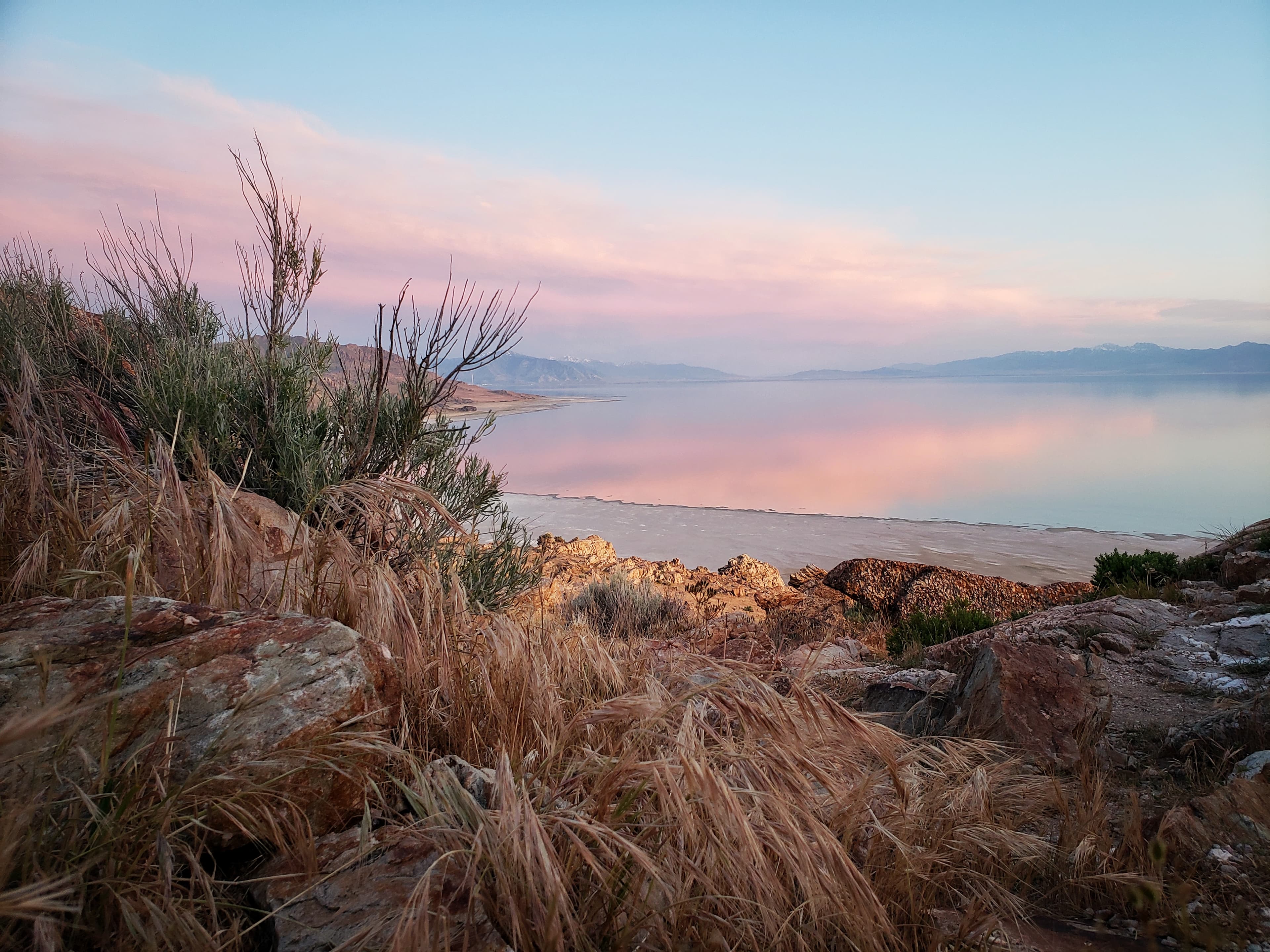 Sunset over the Great Salt Lake from Antelope Island